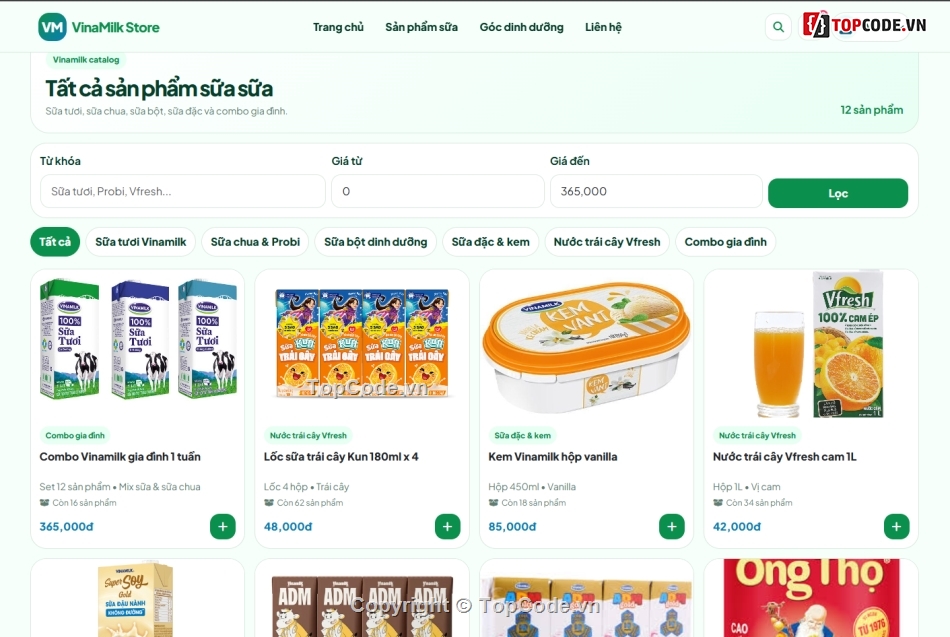 web sản phẩm,web bán sản phẩm,bán web